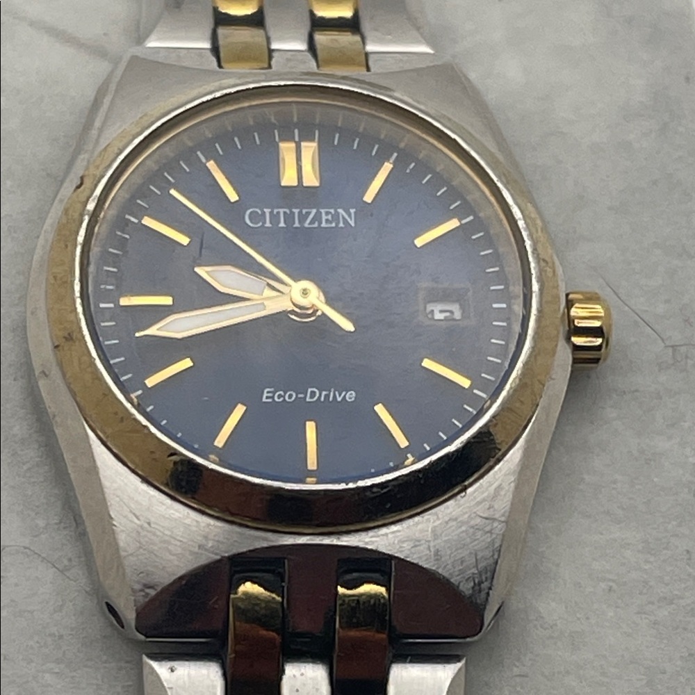 Citizen Eco-Drive Blue and Gold Watch
